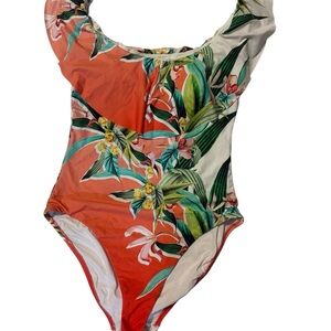 Trina Turk Coral and Green women’s One Piece Swimsuit